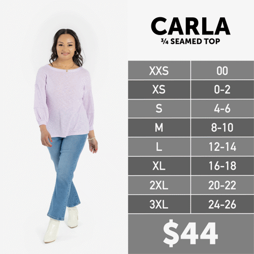 Carla Size Chart